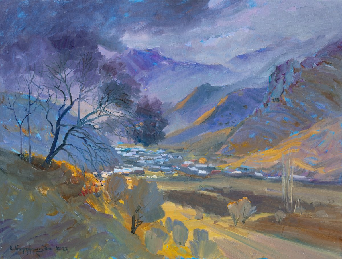 Autumn Village Valley By Artur Martirosyan, 31 X 24, Artwork For Sale On Artfinder