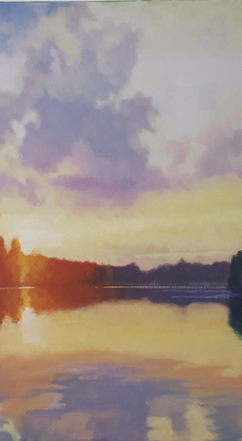 Sunset over a River by Christopher Gill