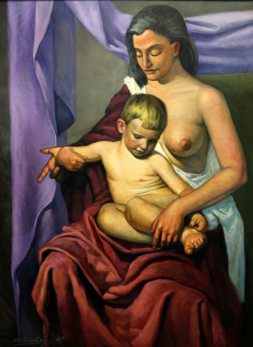 Mother and child by Alexander Chernitsky
