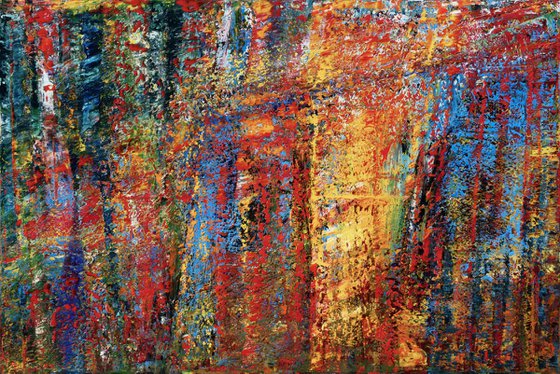 150x100 cm  Сolorful Abstract Painting Landscape painting Abstract art