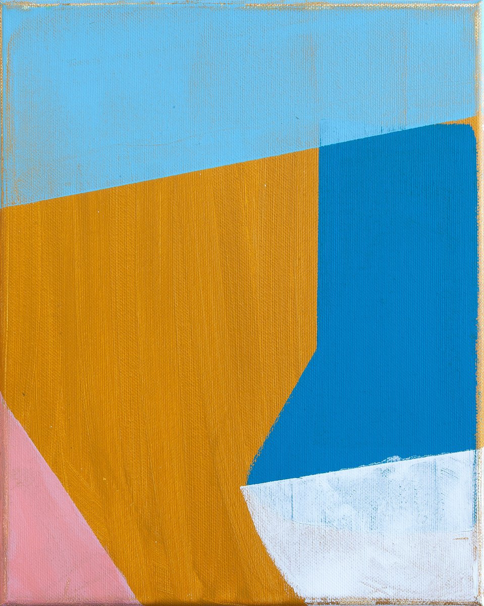 Geometric Abstract Acrylic Painting By Tommy Lennartsson, 9 X 12", Symphonia - 02, Original Artwork