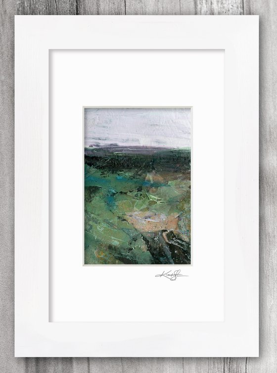 Mystical Land 402 - Small Textural Landscape painting by Kathy Morton Stanion