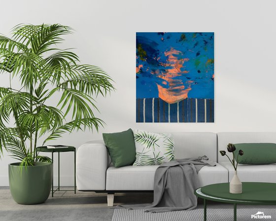 Abstract Portrait in Blue