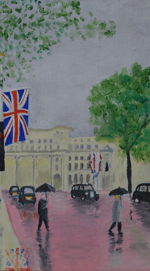 London in the Rain by John Wellburn