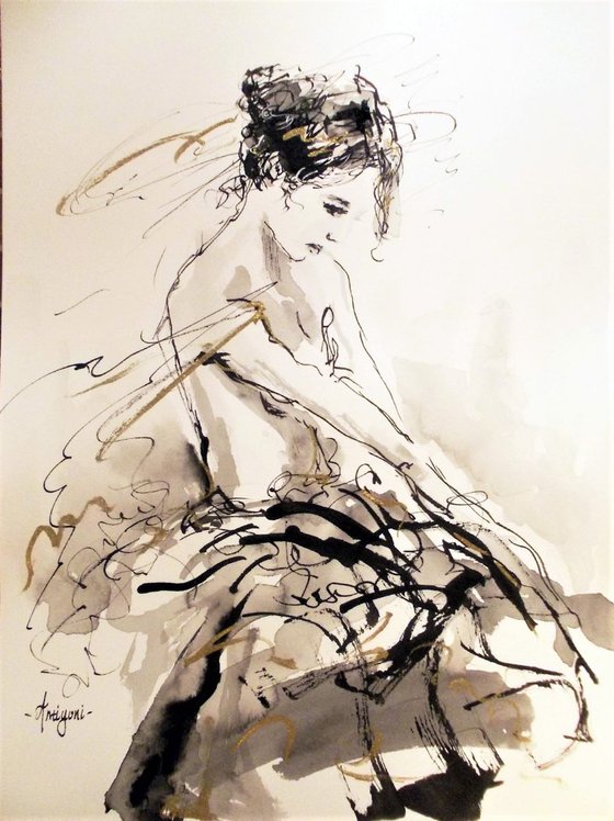 Woman Series ink drawing