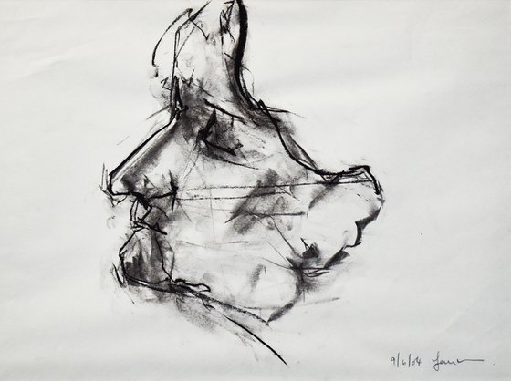 Study of a female Nude - Life Drawing No 477