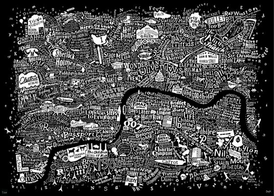London Film Map (Black Plike)