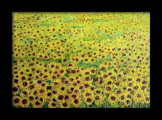 Miniature Van Gogh's Sunflower fields