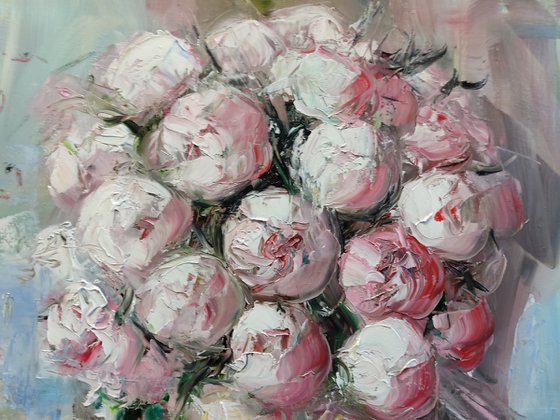 Bouquet of pink  peonies