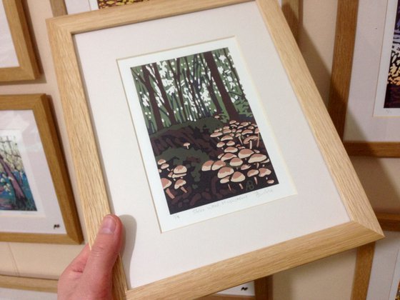 Stoke Wood Mushrooms, framed