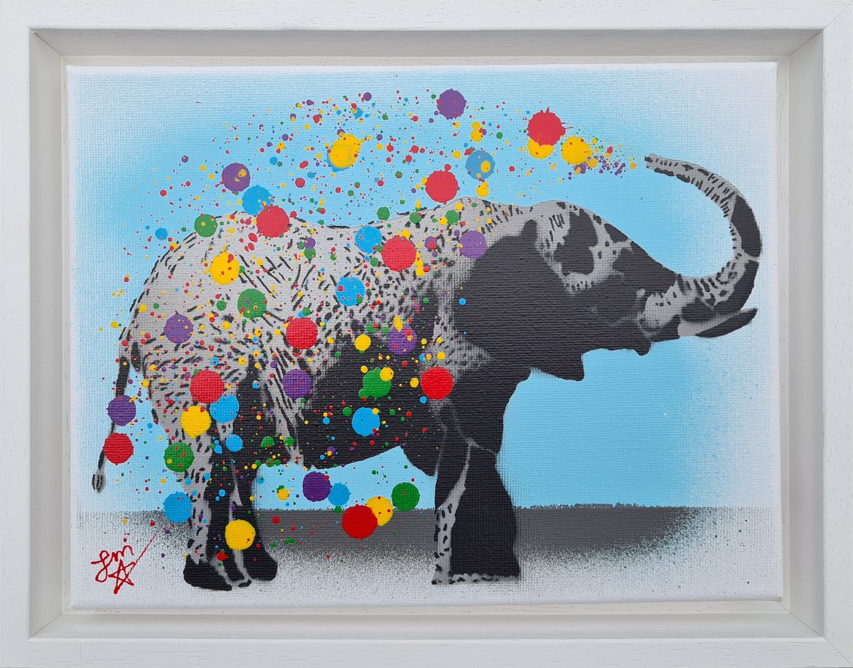 Naughty Elephants Squirt Paint by Johnman