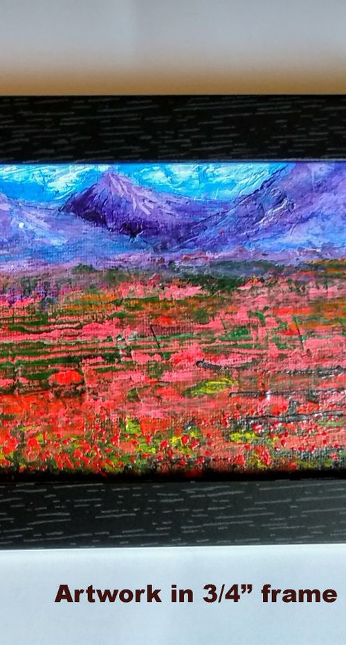 Miniature Landscape - Poppy fields by Asha Shenoy