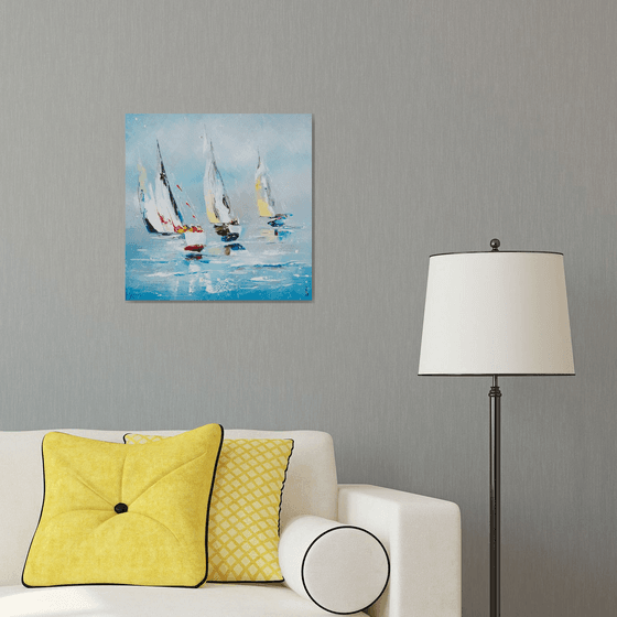 Sailing(framed 22,5"x22,5")