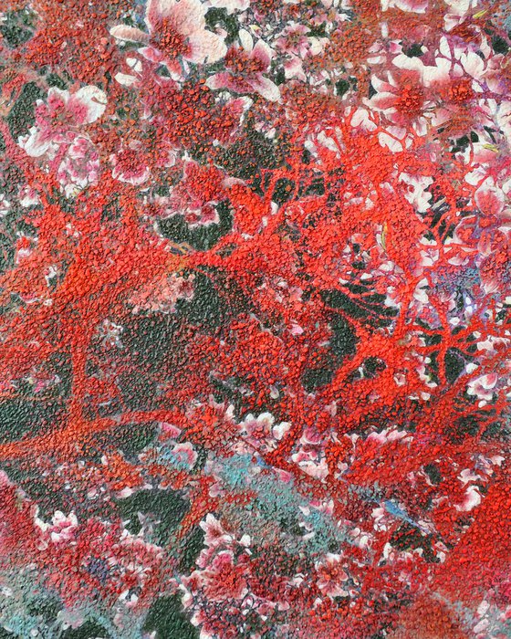 Green &amp; Coral Magnolia