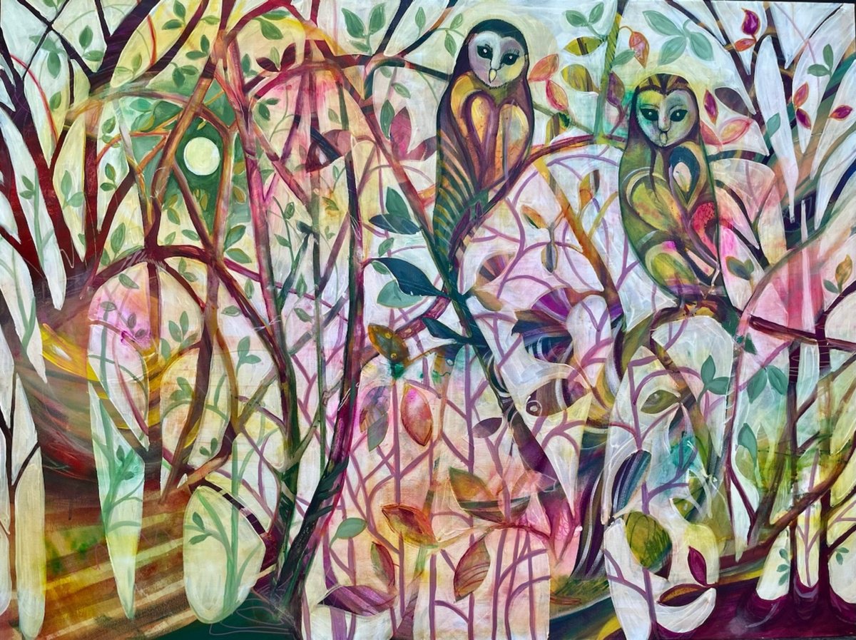 Impressionistic Landscape Acrylic Painting By Eliry Arts, 48 X 36, Hoo