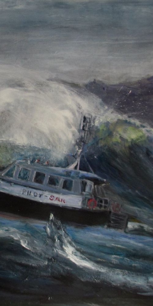 Rough seas by Maggie Pinches