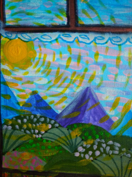Valley of eternal Sunshine 2021 - framed - 40 x 40