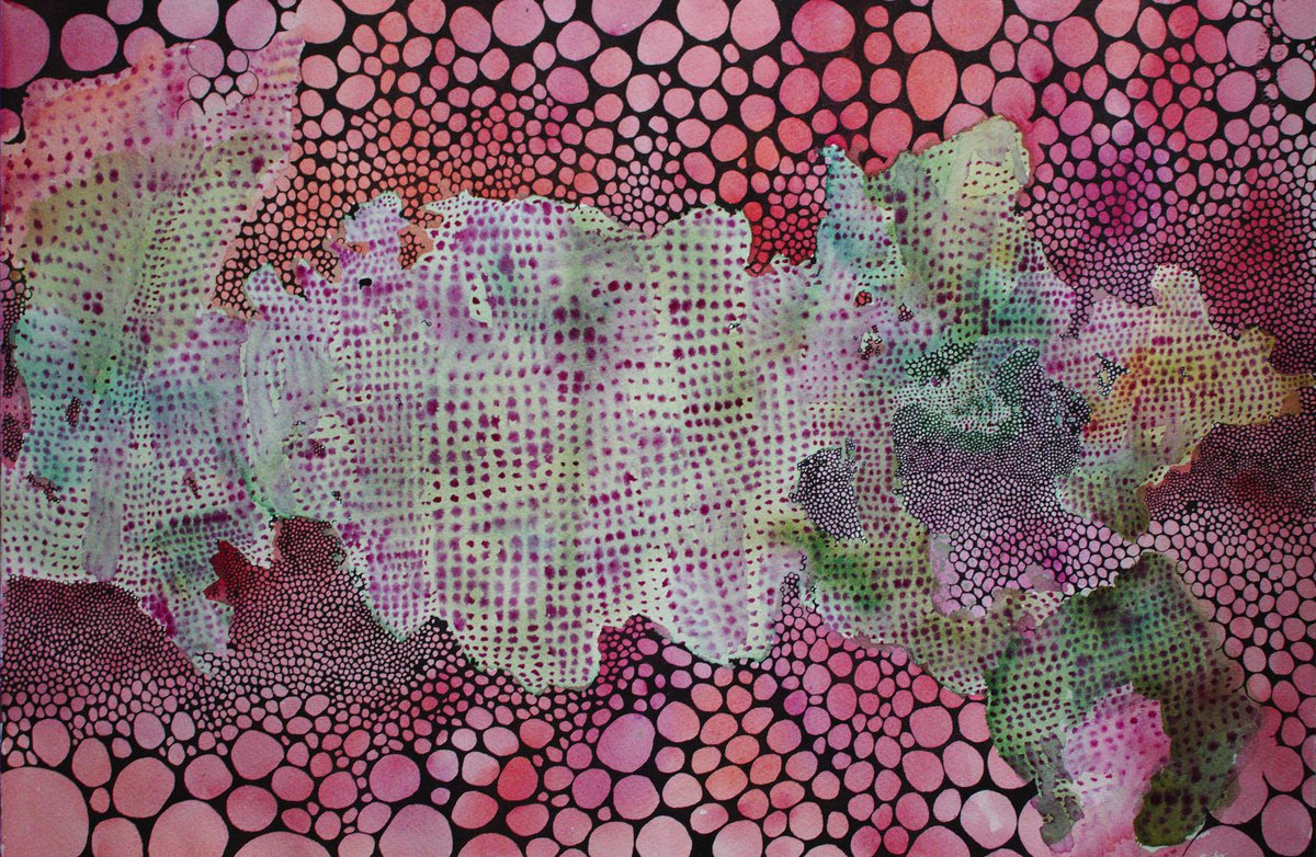 Organic Abstract Watercolour By Evgeniq Ivanova, 22 X 15, S?? - Earth, Original Artwork