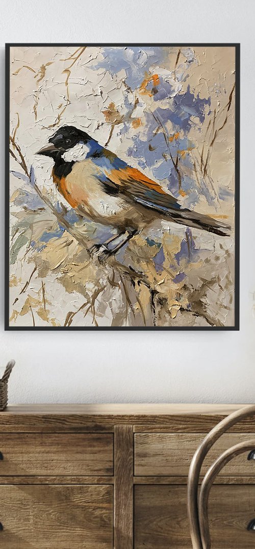 Winter Guest. The Varied Tit. by Vita Schagen