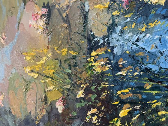 Water Lilies Oil Painting on Canvas