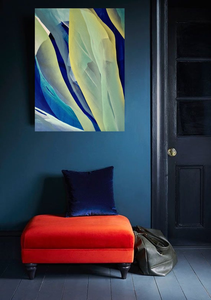 Impressionistic Abstract Acrylic Painting By Danijela Dan, 24 X 31, Transcended Boundaries Iv - Space, Original Artwork