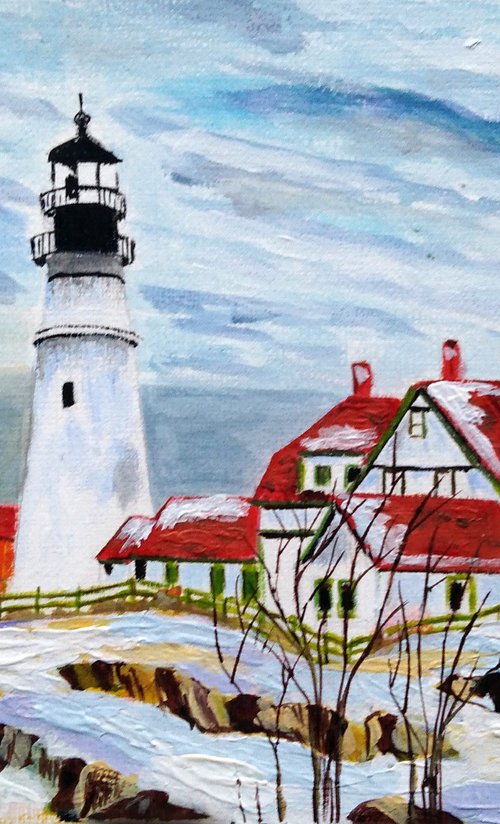 Red Roofs by the Sea by Liubov Samoilova