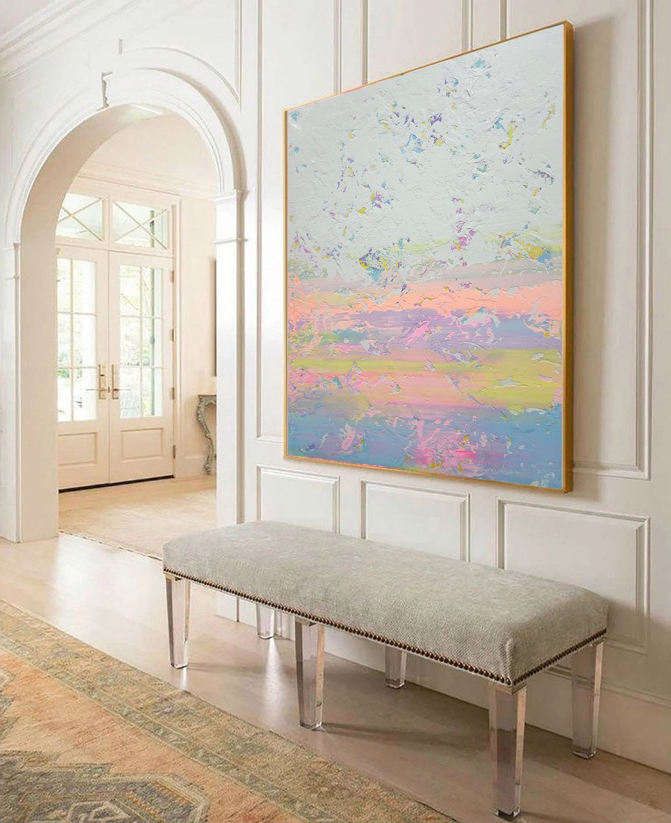 Abstract Acrylic Painting By Alex Senchenko, 39 X 47, Abstract 2566, Original Artwork