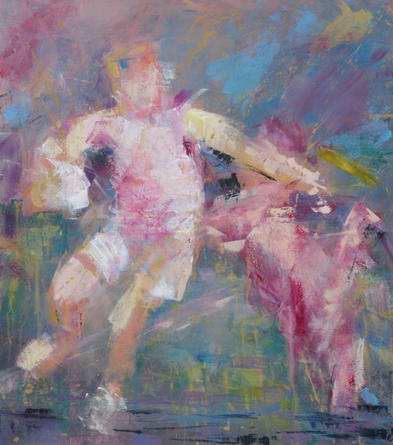 Women's rugby art: Abby