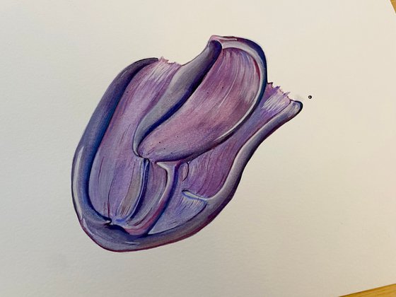 Purple paint splat