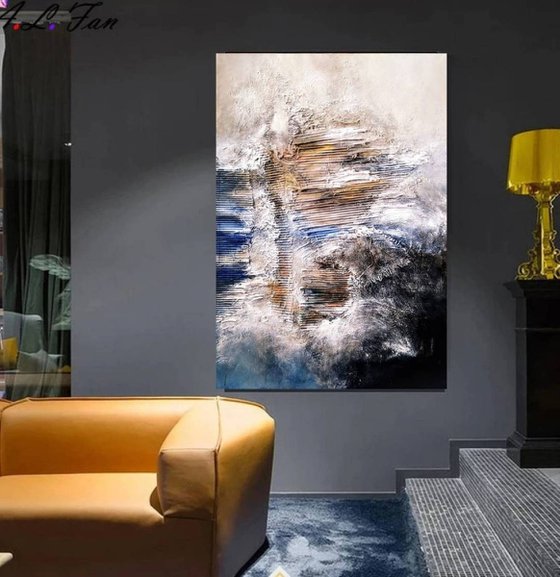 Sea breeze 70x100cm Abstract Textured Painting