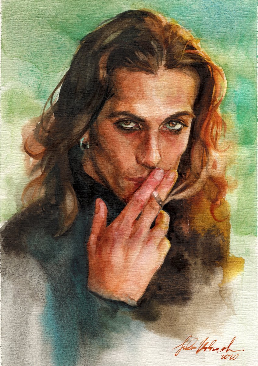 Portrait of Damiano David Maneskin Ykaar by Julia Ustinovich