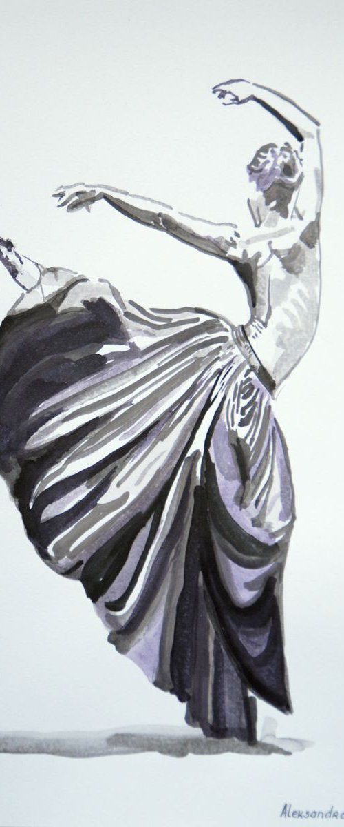 Contemporary dance  I / 42 x 29.7 cm by Alexandra Djokic