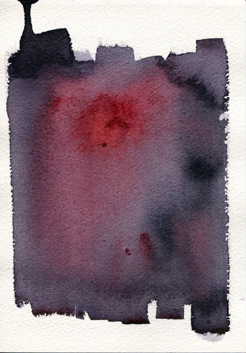 Red and Purple Watercolour Gradient by Hannah Clark