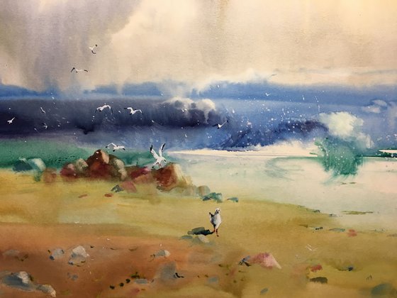 Sold Watercolor "After Storm III”