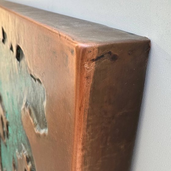 "Strata" Copper Wall Sculpture