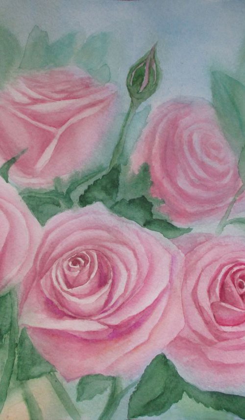 Pink roses by Julia Gogol