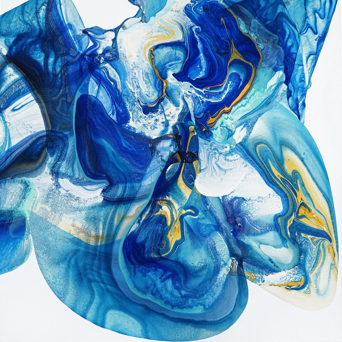 Abstract Oil Painting By Fintan Whelan, 39 X 39, Paradise Lost, Original Artwork