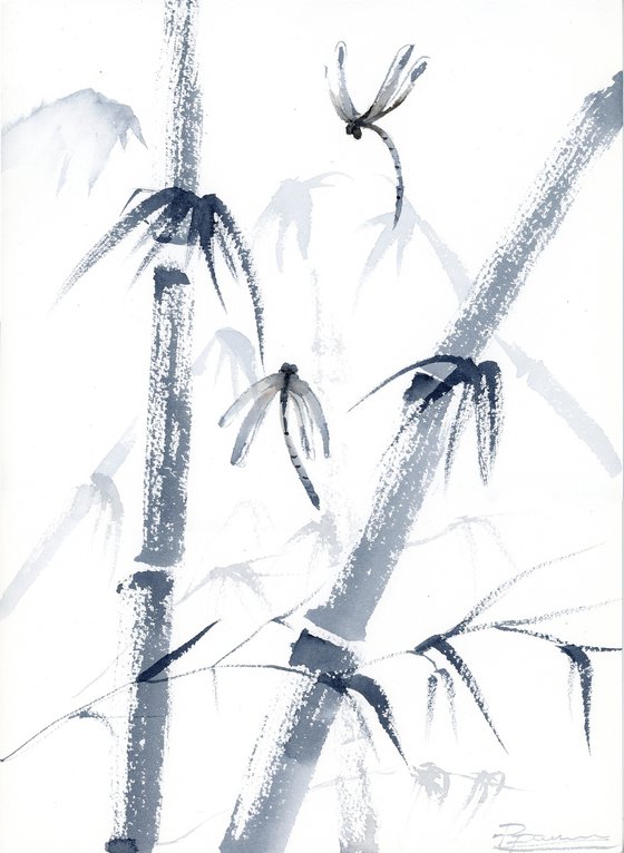 Bamboo and Dragonflies