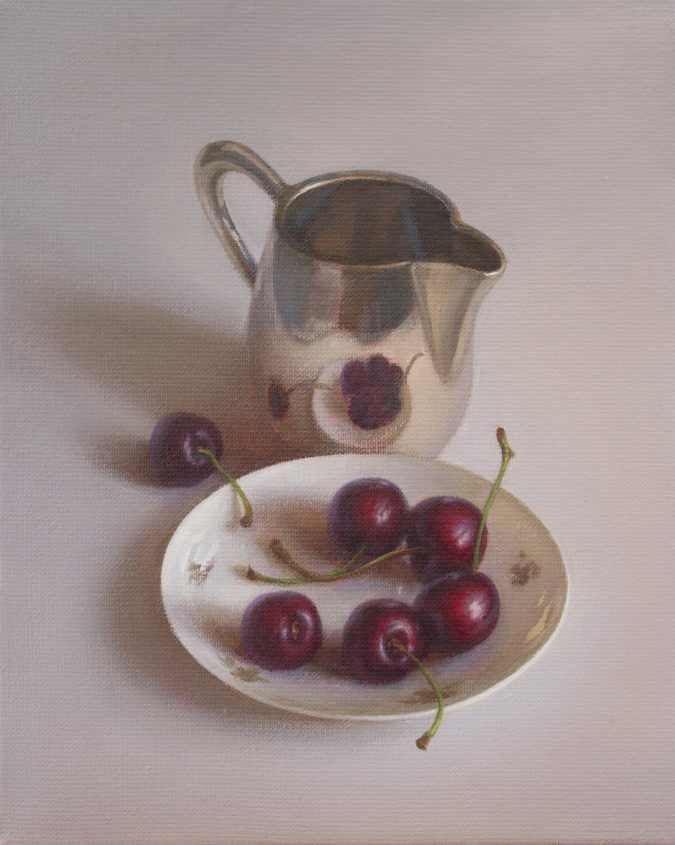 Photorealistic Still Life Oil Painting By Irina Trushkova, 9 X 12, Reflection, Original Artwork