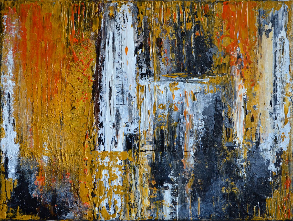 Abstract Acrylic Painting By Misty Lady - M. Nierobisz, 16 X 12", Cathedral, Original Artwork