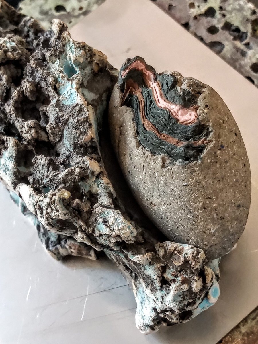 Expressive Landscape Clay Sculpture By Rossitza Trendafilova, 6 X 5", "Venus Stone", Original Artwork