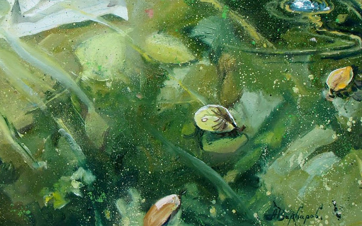 Photorealistic Landscape Giclee Print By Anatolii Varvarov, 28 X 20, Secrets Of The Deep, Original Artwork