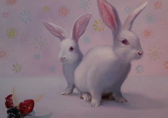 "Rabbits and Ladybug"