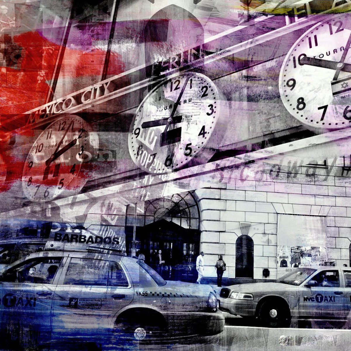 Abstract Cityscapes Photograph By Sven Pfrommer, 39 X 39", Ny Downtown Ii, Original Artwork