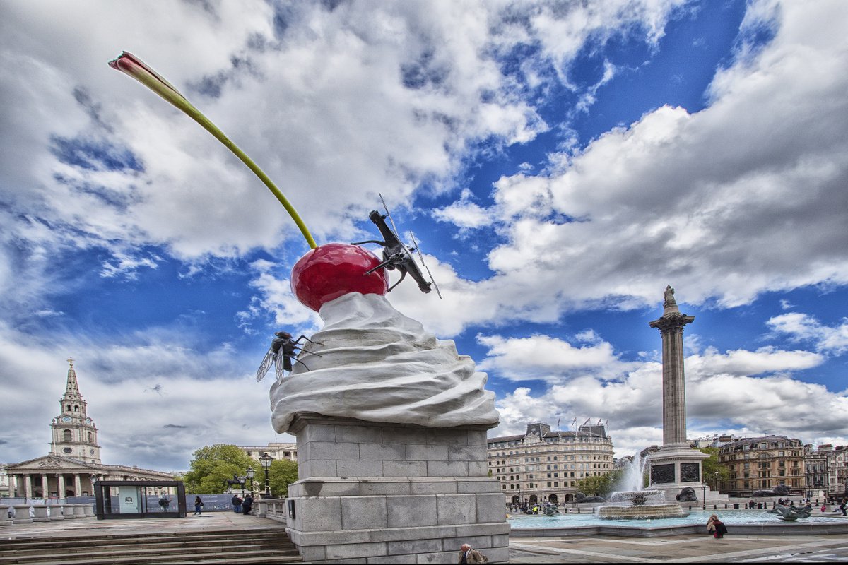 Trafalgar Square Fourth Plinth swirl of cream by Yasen Tsonev