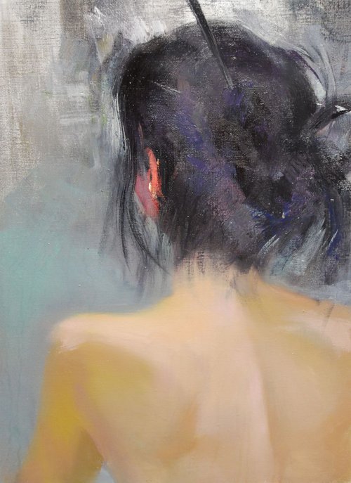 Nude painting, " Ju " by Yuri Pysar