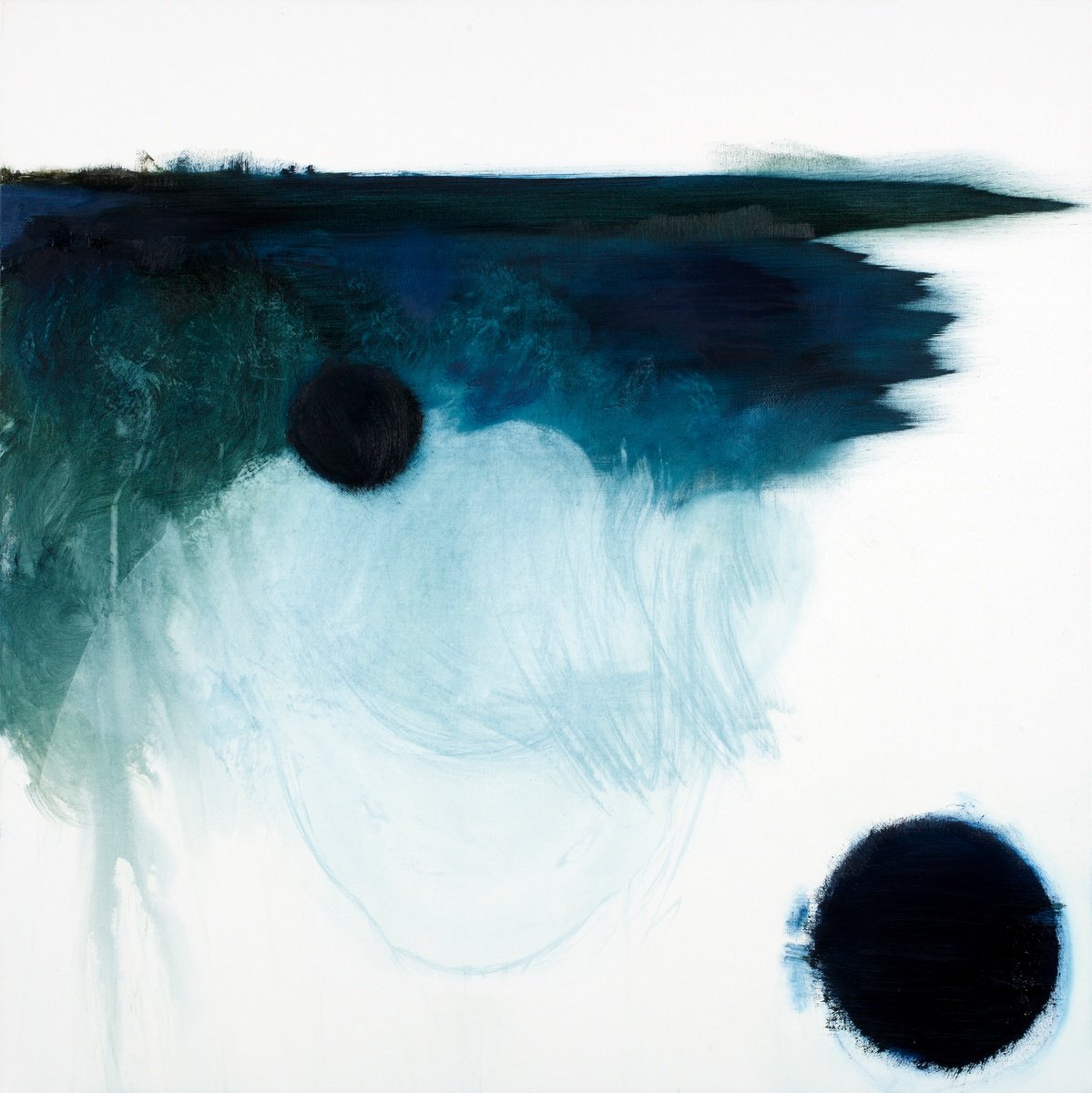 Abstract Landscape Oil Painting By Gina Parr, 28 X 28, Soft Play Iii, Original Artwork