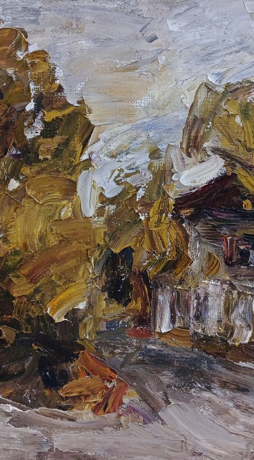 House by the road by Stanislava Cherkasova