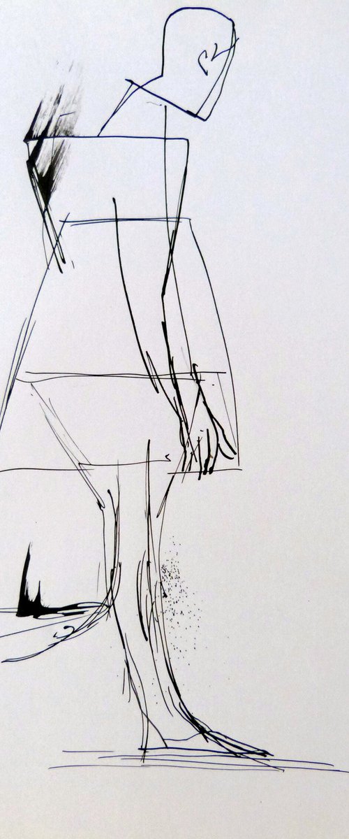 Minimalist Figure 7, 18x29 cm by Frederic Belaubre