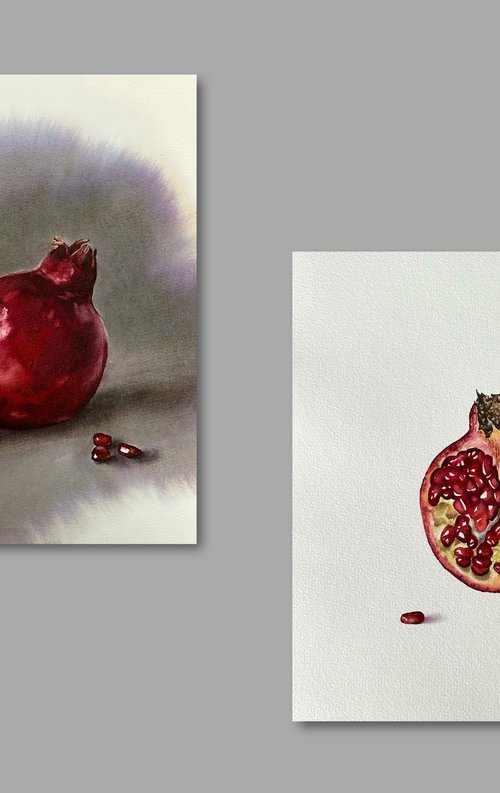 Pomegranate diptych by Alina Karpova